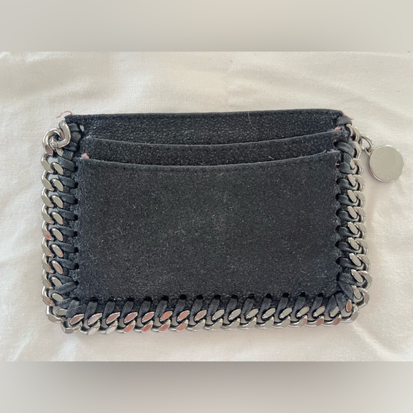 Stella McCartney - Black Falabella Card Holder - Shaggy Deer Vegan Suede Leather - Picture 3 of 9